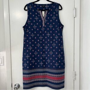 NWT Talbots Sleeveless Dress 100% Cotton Sz XL Petite